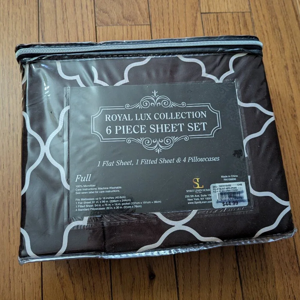 Royal Lux Full Size 6 Piece Sheet Set